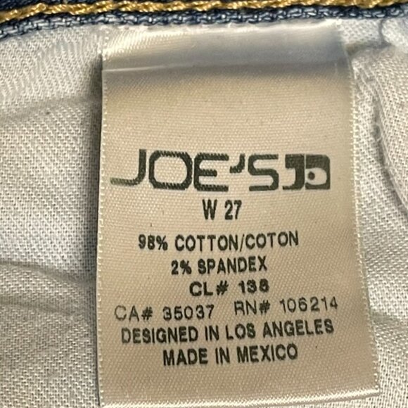 Joe's Women's Straight Leg Raw Hem Light Denim Cropped & Distressed Jeans, W27 - Picture 10 of 10